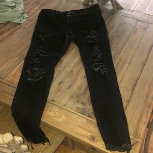 MULTIPLE RIPPED black jeans